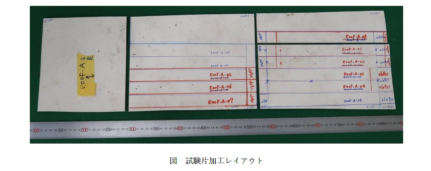 試験片加工レイアウト